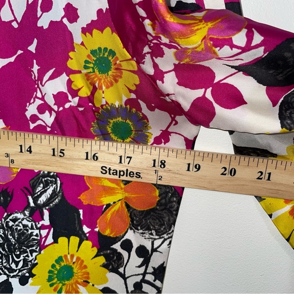 Helios & Luna Silk Floral Tunic Top Blouse Size 6 - Picture 12 of 16